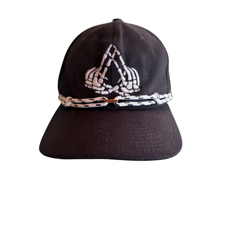 Findlay Hats Snapback Black Skeleton Hands Rope Hat Portland Force Stash Pocket